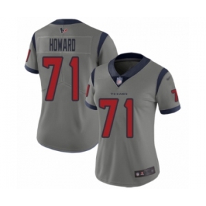 Women's Houston Texans #71 Tytus Howard Limited Gray Inverted Legend Football Jersey