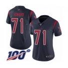 Women's Houston Texans #71 Tytus Howard Limited Navy Blue Rush Vapor Untouchable 100th Season Football Jersey