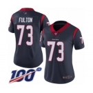 Women's Houston Texans #73 Zach Fulton Navy Blue Team Color Vapor Untouchable Limited Player 100th Season Football Jersey