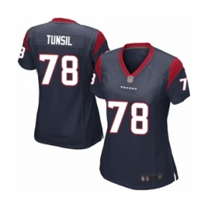 Women's Houston Texans #78 Laremy Tunsil Game Navy Blue Team Color Football Jersey