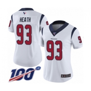 Women's Houston Texans #93 Joel Heath White Vapor Untouchable Limited Player 100th Season Football Jersey