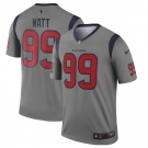 Women's  Houston Texans #99 J.J. Watt Lmited Gray Inverted Legend Football Jersey