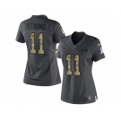 Women's Nike Houston Texans #11 Jaelen Strong Limited Black 2016 Salute to Service NFL Jersey