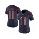 Women's Nike Houston Texans #11 Jaelen Strong Limited Navy Blue Rush NFL Jersey