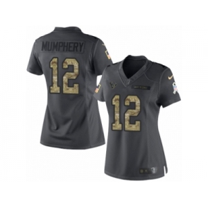 Women's Nike Houston Texans #12 Keith Mumphery Limited Black 2016 Salute to Service NFL Jersey