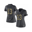 Women's Nike Houston Texans #13 Braxton Miller Limited Black 2016 Salute to Service NFL Jersey