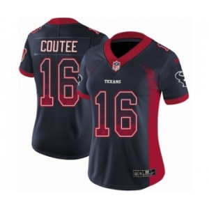 Women's Nike Houston Texans #16 Keke Coutee Limited Navy Blue Rush Drift Fashion NFL Jersey
