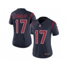 Women's Nike Houston Texans #17 Brock Osweiler Limited Navy Blue Rush NFL Jersey