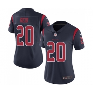 Women's Nike Houston Texans #20 Justin Reid Limited Navy Blue Rush Vapor Untouchable NFL Jersey