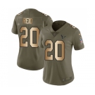 Women's Nike Houston Texans #20 Justin Reid Limited Olive Gold 2017 Salute to Service NFL Jersey