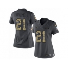 Women's Nike Houston Texans #21 A.J. Bouye Limited Black 2016 Salute to Service NFL Jersey