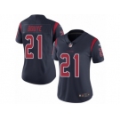 Women's Nike Houston Texans #21 A.J. Bouye Limited Navy Blue Rush NFL Jersey