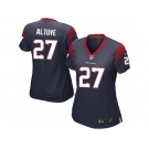 Women's Nike Houston Texans #27 Jose Altuve Game Navy Blue Team Color NFL Jersey