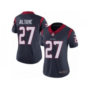 Women's Nike Houston Texans #27 Jose Altuve Vapor Untouchable Limited Navy Blue Team Color NFL Jersey