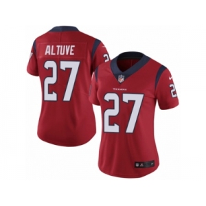 Women's Nike Houston Texans #27 Jose Altuve Vapor Untouchable Limited Red Alternate NFL Jersey