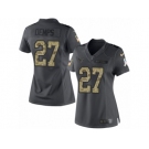 Women's Nike Houston Texans #27 Quintin Demps Limited Black 2016 Salute to Service NFL Jersey