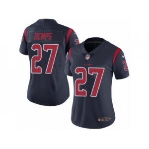 Women's Nike Houston Texans #27 Quintin Demps Limited Navy Blue Rush NFL Jersey