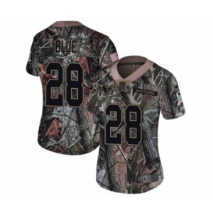 Women's Nike Houston Texans #28 Alfred Blue Limited Camo Rush Realtree NFL Jersey
