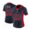 Women's Nike Houston Texans #28 Alfred Blue Limited Navy Blue Rush Drift Fashion NFL Jersey