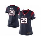 Women's Nike Houston Texans #29 Andre Hal Limited Navy Blue Team Color NFL Jersey