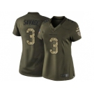 Women's Nike Houston Texans #3 Tom Savage Green Stitched NFL Limited Salute to Service Jersey