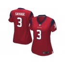 Women's Nike Houston Texans #3 Tom Savage Red Alternate Stitched NFL Elite Jersey