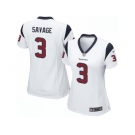 Women's Nike Houston Texans #3 Tom Savage White Stitched NFL Elite Jersey