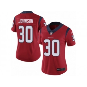 Women's Nike Houston Texans #30 Kevin Johnson Vapor Untouchable Limited Red Alternate NFL Jersey