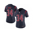 Women's Nike Houston Texans #34 Tyler Ervin Limited Navy Blue Rush NFL Jersey