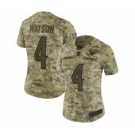 Women's Nike Houston Texans #4 Deshaun Watson Limited Camo 2018 Salute to Service NFL Jersey