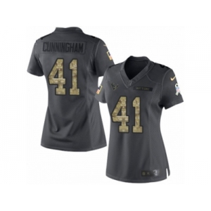 Women's Nike Houston Texans #41 Zach Cunningham Limited Black 2016 Salute to Service NFL Jersey