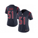 Women's Nike Houston Texans #51 John Simon Limited Navy Blue Rush NFL Jersey