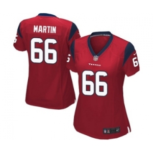 Women's Nike Houston Texans #66 Nick Martin Game Red Alternate NFL Jersey