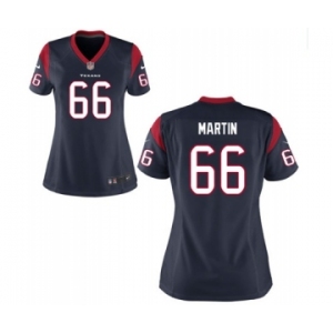 Women's Nike Houston Texans #66 Nick Martin Navy Blue Team Color NFL Jersey