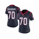 Women's Nike Houston Texans #70 Julien Davenport Vapor Untouchable Limited Navy Blue Team Color NFL Jersey