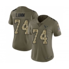 Women's Nike Houston Texans #74 Kendall Lamm Limited Olive Camo 2017 Salute to Service NFL Jersey