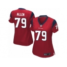 Women's Nike Houston Texans #79 Jeff Allen Game Red Alternate NFL Jersey