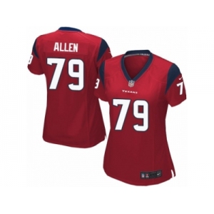 Women's Nike Houston Texans #79 Jeff Allen Game Red Alternate NFL Jersey