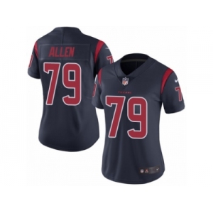 Women's Nike Houston Texans #79 Jeff Allen Limited Navy Blue Rush NFL Jersey