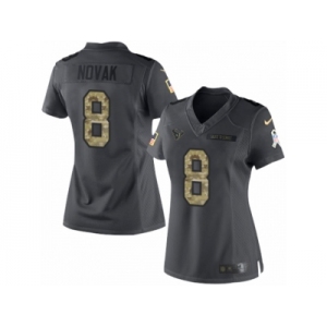 Women's Nike Houston Texans #8 Nick Novak Limited Black 2016 Salute to Service NFL Jersey