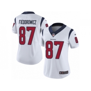 Women's Nike Houston Texans #87 C.J. Fiedorowicz Vapor Untouchable Limited White NFL Jersey