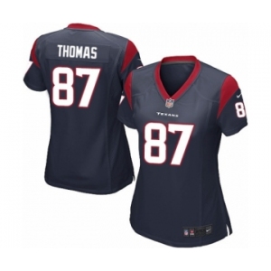 Women's Nike Houston Texans #87 Demaryius Thomas Game Navy Blue Team Color NFL Jersey