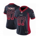 Women's Nike Houston Texans #87 Demaryius Thomas Limited Navy Blue Rush Drift Fashion NFL Jersey