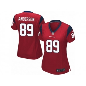 Women's Nike Houston Texans #89 Stephen Anderson Limited Red Alternate NFL Jersey