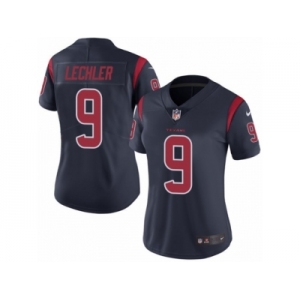 Women's Nike Houston Texans #9 Shane Lechler Limited Navy Blue Rush NFL Jersey