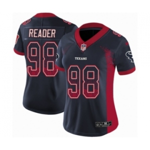 Women's Nike Houston Texans #98 D.J. Reader Limited Navy Blue Rush Drift Fashion NFL Jersey