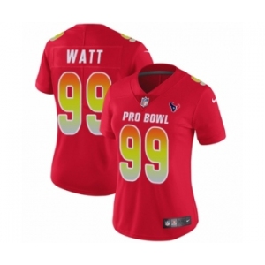 Women's Nike Houston Texans #99 J.J. Watt Limited Red AFC 2019 Pro Bowl NFL Jersey