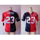 nike women nfl jerseys houston texans #23 foster blue-red[Elite split 10th patch]