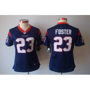 nike women nfl jerseys houston texans #23 foster blue[nike limited]