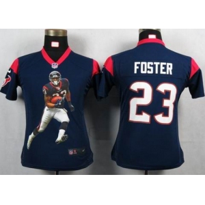 nike women nfl jerseys houston texans #23 foster blue[portrait fashion]